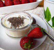 Fotografía yogur con chia