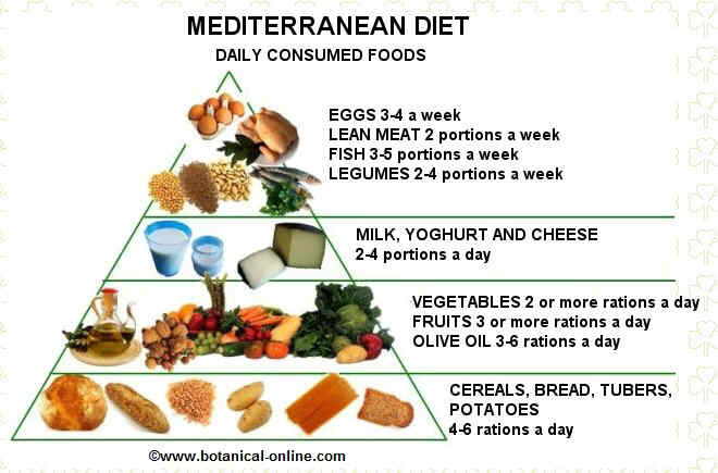 Mediterranean diet food pyramid