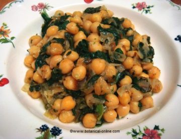 recepta de cigrons amb espinacs
