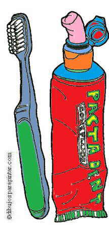 Toothbrush and toothpaste