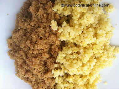 Amaranth and millet cooked