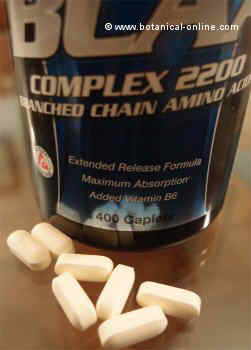 Tablets of branched-chain amino acids (BCAA)