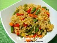 Whole rice with vegetables