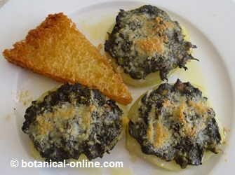 potatoes stuffed with borage and Parmesan