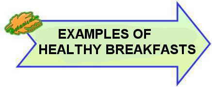 examples of healthy breakfast sign