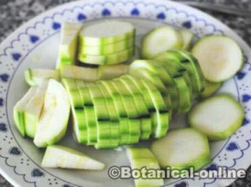 sliced ​​zucchini