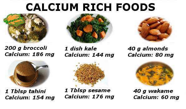 ome examples of plant foods rich in calcium