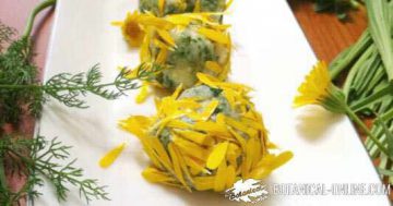recipe of calendula flowers petals with cheese