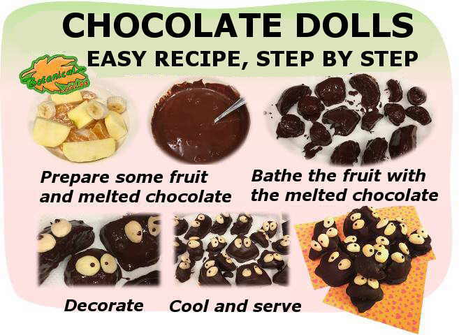 chocolate dolls for children with natural ingredients.