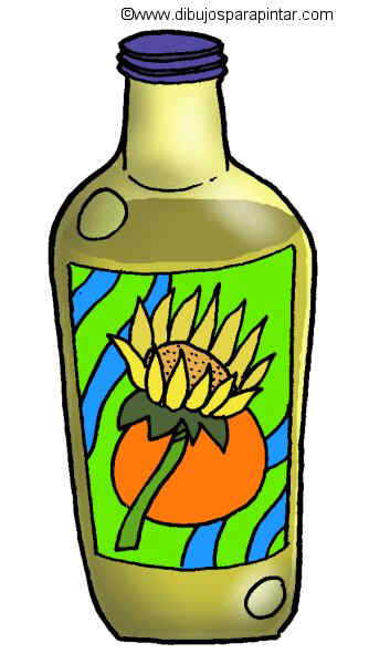 Big drawing of sunflower oil