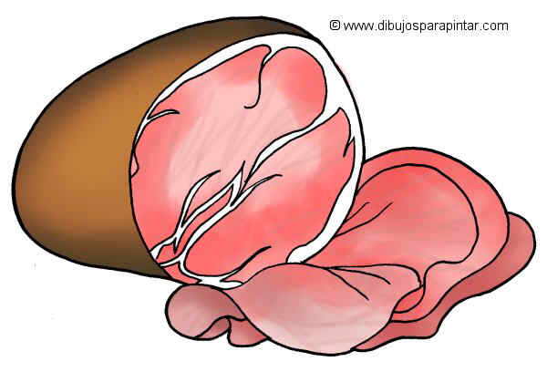 Big drawing of boiled ham
