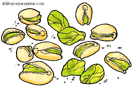 Big drawing of pistachios