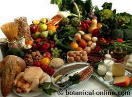 Foods of the Mediterranean diet.