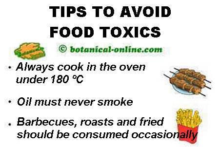 Some tips to reduce the toxic components in the food.