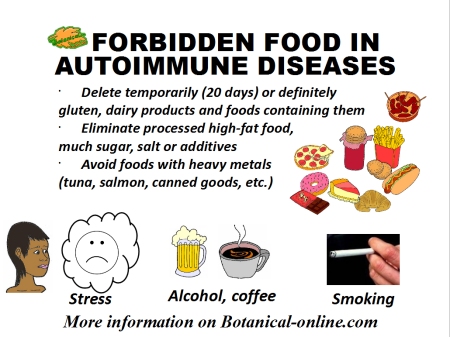 forbidden food in autoimmune diseases