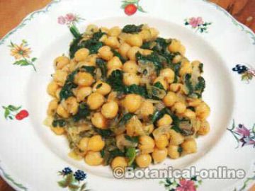 Spinach with chickpeas