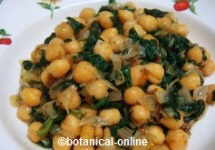 Chickpeas with spinach