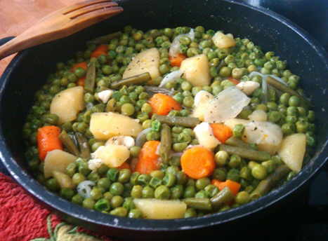 peas with potatoes