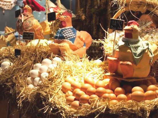 Eggs in a street market 