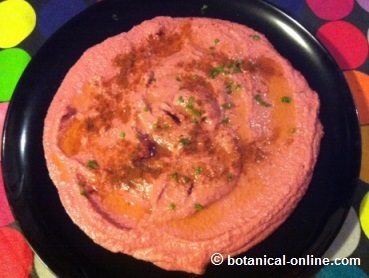 Hummus de remolacha