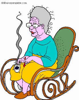 older person sitting in rocking chair