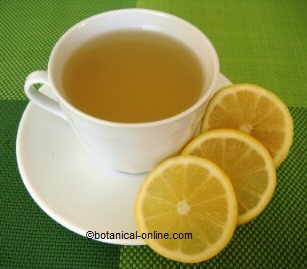 Infusion of lemon with honey.