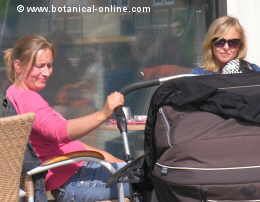 fertile woman with a baby