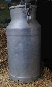 aluminum milk container