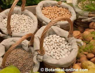 Different types of legumes in a shop