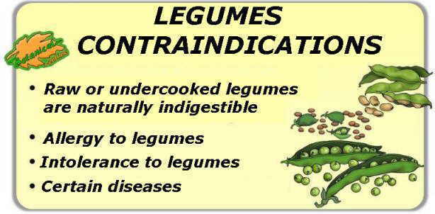 main contraindications of legumes