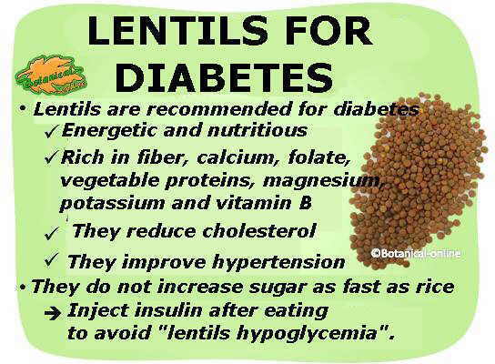 Lentils for diabetes