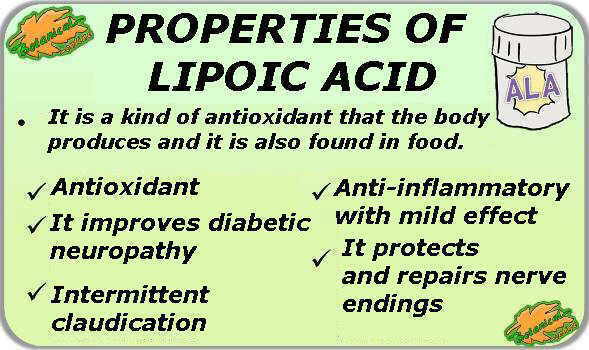 Medicinal properties and possible benefits of supplements with alpha lipoic acid.
