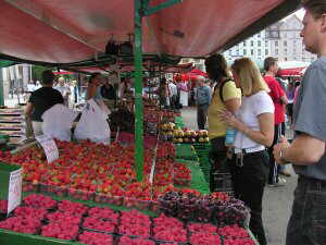 strawberry market at Norway