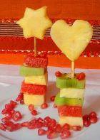 brochetas de fruta