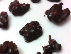 Walnuts dipped in chocolate