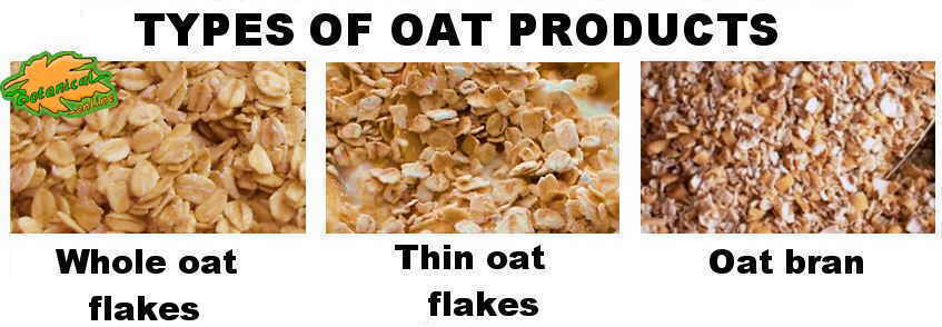 Types of oatmeal products