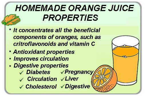 Main properties and benefits of orange juice