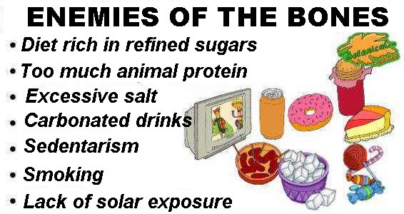 alimentos malos enemigos de los huesos para la osteoporosis, calcio, proteínas, refrescos, factors that increase the elimination of calcium