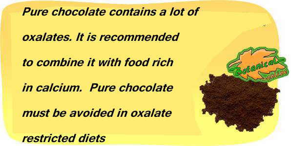 how to balance the content of cocoa oxalates.