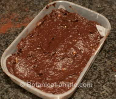 dough is placed in a container