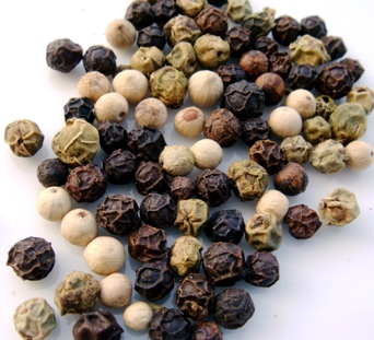 black peppercorns