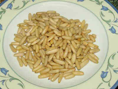 peeled and polished pine nuts