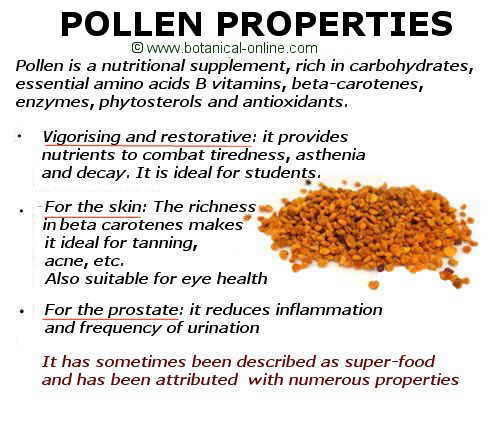 Pollen properties