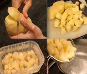 Process to eliminate potassium from the potato