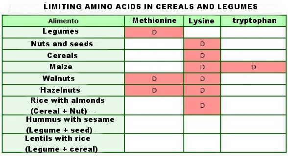 Foods Low In Methionine Chart