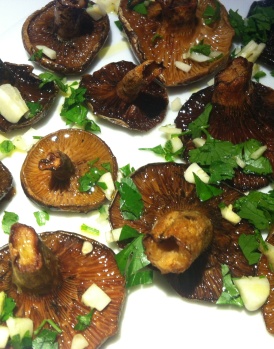 Grilled mushrooms