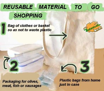 Reusable material to go shopping 