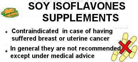 problemas suplementos isoflavonas soja y cancer de mama