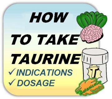 How to take taurine supplements