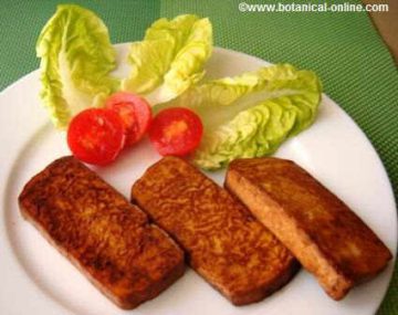 Grilled tofu with soy sauce